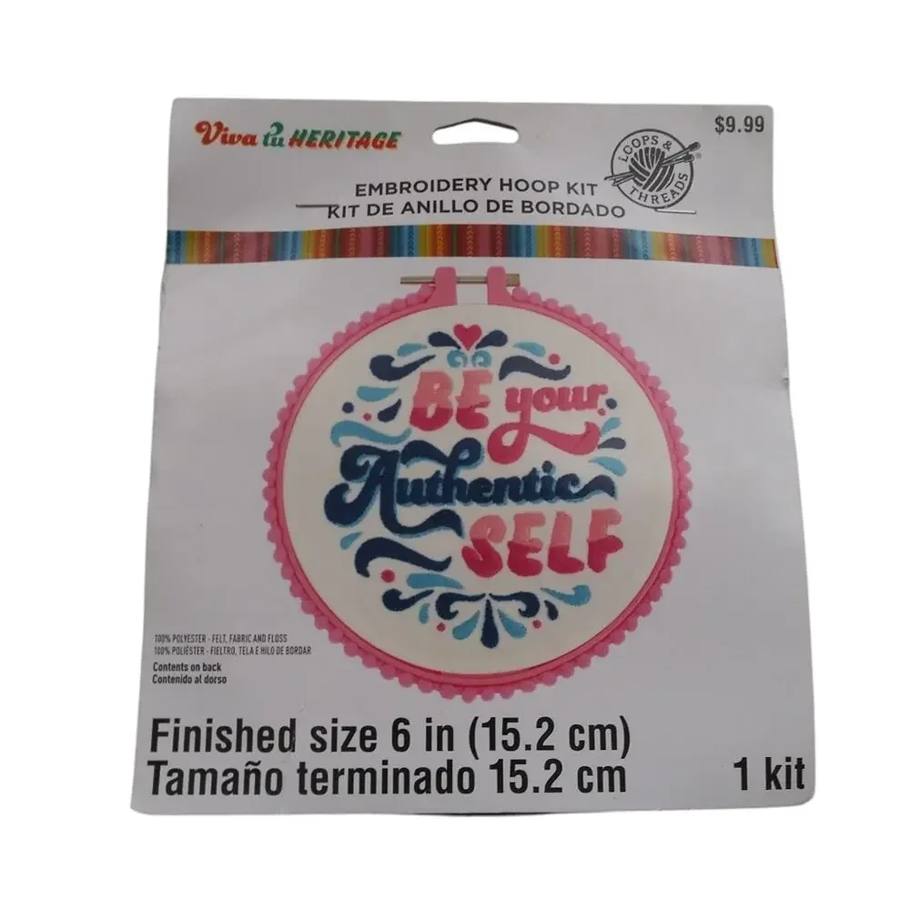 Viva Tu Heritage Authentic Self Embroidery Hoop Kit by Loops & Threads  6